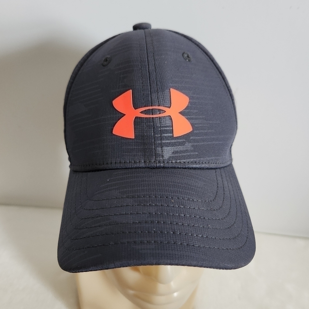 Under Armour UA Storm Youth Gray Orange Baseball Hat Cap Size S/M
